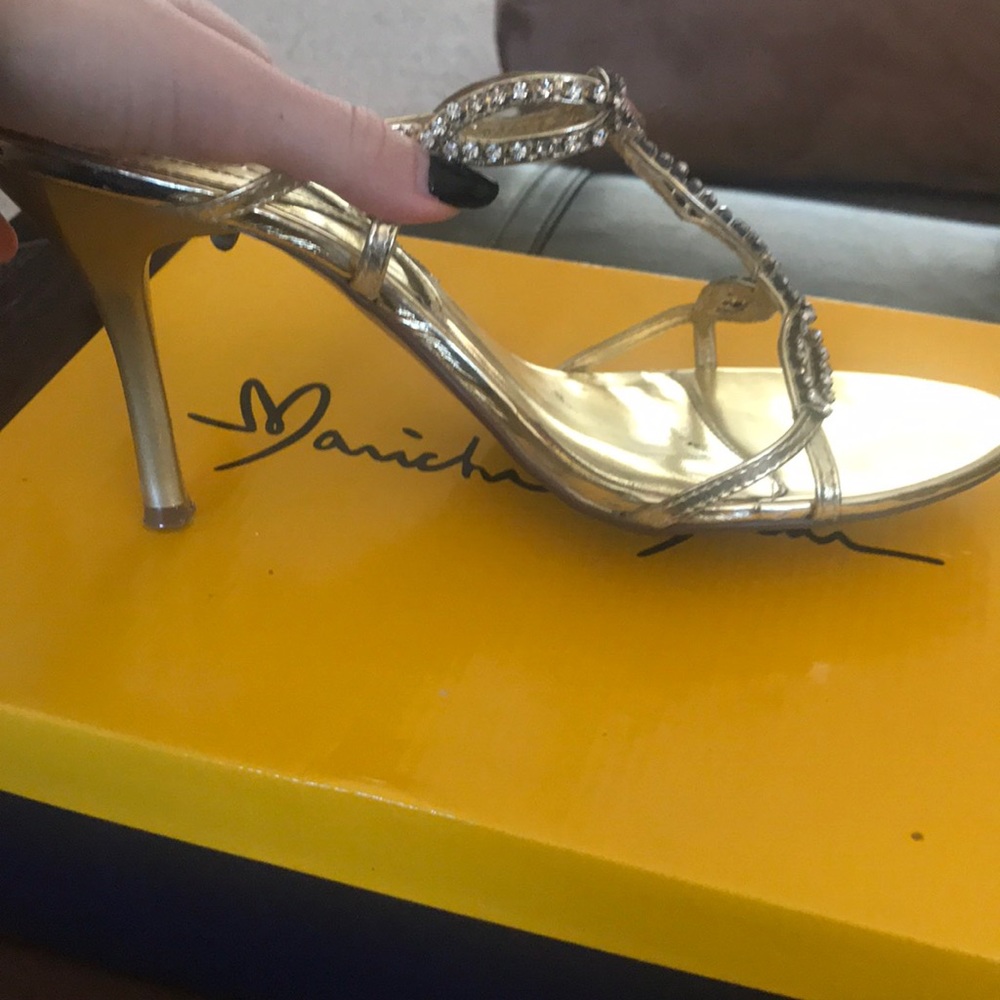 Formal Rhinestone Silver Heels - Picture 7 of 8